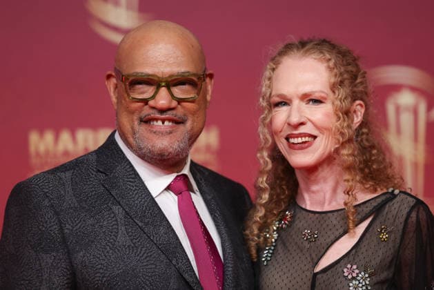 Laurence Fishburne and Bronwyn Dannenfelser attend the red carpet during day Eight of the 22nd Marrakech International Film Festival Marrakech, Morocco 05 12 2025 451297 2025 12 05 MARRAKECH Morocco  Copyright: xRomualdxMeigneuxx xStarfacex STAR_451297_023