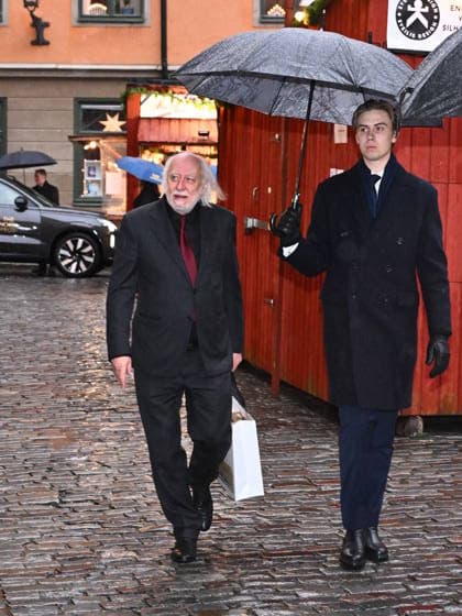 Laszlo Krasznahorkai, laureate in literature, arrives as the Nobel laureates will sign the Nobel Chairs at the Nobel Museum in Stockholm, Sweden, December 6, 2025 STOCKHOLM SWEDEN x10090x  Copyright: xClaudioxBresciani TTx NOBEL CHAIRS ARE SIGNED BY THE PRIZE WINNERS XqDDknaKYRo