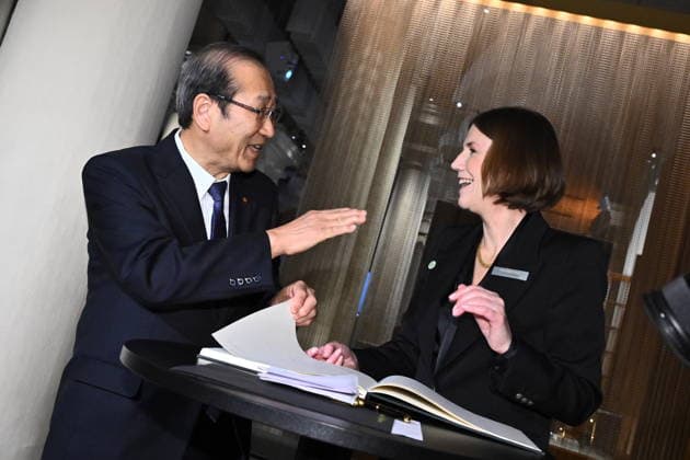 Susumu Kitagawa, laureate in chemistry, during the signing of the Nobel Chairs at the Nobel Museum in Stockholm, Sweden, December 6, 2025 STOCKHOLM SWEDEN x10090x  Copyright: xClaudioxBresciani TTx NOBEL CHAIRS ARE SIGNED BY THE PRIZE WINNERS VFf4LMsGbQg