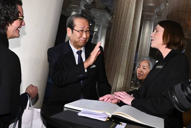 Susumu Kitagawa, laureate in chemistry, during the signing of the Nobel Chairs at the Nobel Museum in Stockholm, Sweden, December 6, 2025 STOCKHOLM SWEDEN x10090x  Copyright: xClaudioxBresciani TTx NOBEL CHAIRS ARE SIGNED BY THE PRIZE WINNERS VuTRHFYy_wE