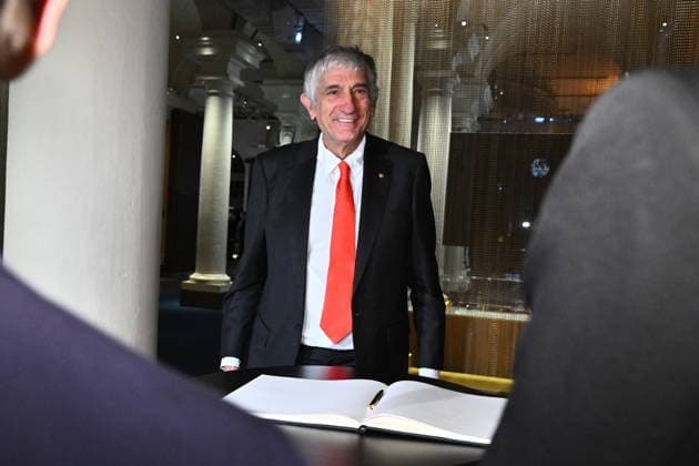 John M Martinis, laureate in physics, during the signing of the Nobel Chairs at the Nobel Museum in Stockholm, Sweden, December 6, 2025 STOCKHOLM SWEDEN x10090x  Copyright: xClaudioxBresciani TTx NOBEL CHAIRS ARE SIGNED BY THE PRIZE WINNERS 5z1RTNHC-qA