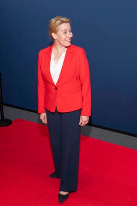 ABBberlin Franziska Giffey SPD politician at the world premiere of POLAR EXPERIENCE The immersive exhibition about the Arctic and Antarctic at Arena Berlin on 05 12 2025 Berlin Germany