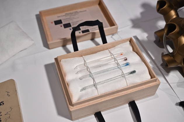 Personal items donated by this year s Nobel laureates to the Nobel Museum in Stockholm, Sweden, December 6, 2025 STOCKHOLM SWEDEN x10090x  Copyright: xClaudioxBresciani TTx NOBEL CHAIRS ARE SIGNED BY THE PRIZE WINNERS a2aqI7H8nlM
