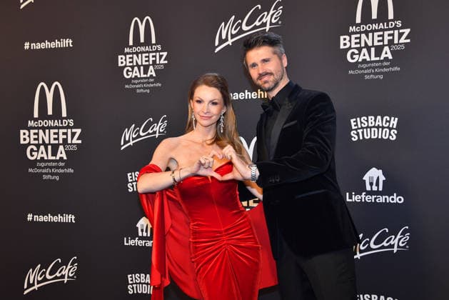 Jana Schoelermann and Thore Schoelermann at the benefit gala for the McDonalds Childrens Aid Foundation on 6 12 2025 in Munich McDonalds Benefit Gala 2025 in Munich