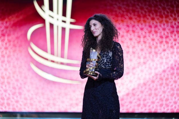 22nd International Marrakech Film Festival MARRAKECH, MOROCCO – DECEMBER 6: Singer and songwriter Jehan Barbur wins the Jury Award for her film Baba and Gaddafi during the 22nd International Marrakech Film Festival at the awards ceremony on December 6, 2025, in Marrakech, Morocco. Abu Adem Muhammed Anadolu Marrakech Morocco. Editorial use only. Please get in touch for any other usage.  Copyright: x2025xAnadoluxAbuxAdemxMuhammedx