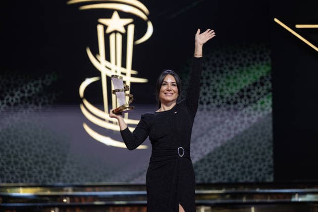 22nd International Marrakech Film Festival MARRAKECH, MOROCCO – DECEMBER 6: French-Tunisian director Erige Sehiri wins the Etoile d Or Award for her film Promised Sky during the 22nd International Marrakech Film Festival awards ceremony on December 6, 2025, in Marrakech, Morocco. Abu Adem Muhammed Anadolu Marrakech Morocco. Editorial use only. Please get in touch for any other usage.  Copyright: x2025xAnadoluxAbuxAdemxMuhammedx