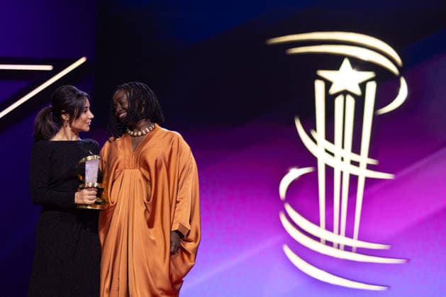 22nd Marrakech International Film Festival Day 9 nb Aissa Maiga and Erige Sehiri attends the closing ceremony during day 9 of the 22nd Marrakech International Film Festival on December 06, 2025 in Marrakech, Maroc. Photo by Nasser Berzane ABACAPRESS.COM Marrakech  Copyright: xBerzanexNasser ABACAx