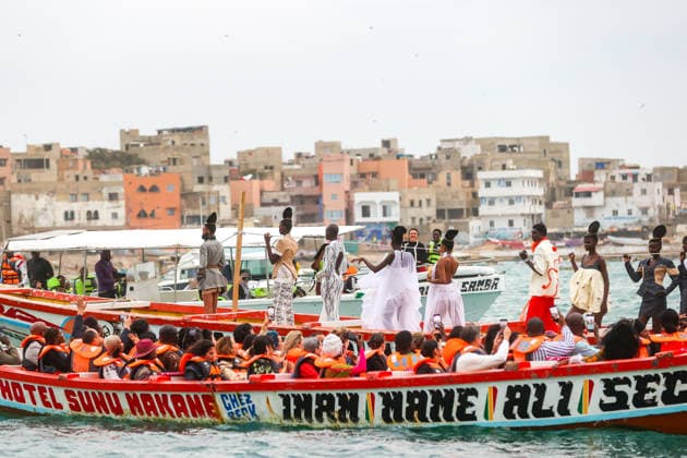 23rd Dakar Fashion Week held on fishing boats DAKAR, SENEGAL – DECEMBER 6: Models showcase designs aboard fishing boats off Ngor Island during the 23rd Dakar Fashion Week, organized by Senegalese-French designer Adama N’Diaye, founder of the brand Adama Paris, on December 6, 2025, in Dakar, Senegal. Cem Ozdel Anadolu Dakar Senegal. Editorial use only. Please get in touch for any other usage.  Copyright: x2025xAnadoluxCemxOzdelx