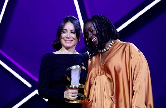 Erige Sehiri et Aïssa Maïga, Étoile D Or lors de la cérémonie de clôture de la 22ème édition du Festival International du Film de Marrakech, Maroc, le 6 décembre 2025 Dominique Jacovides Bestimage Closing ceremony of the 22nd Marrakech International Film Festival, Morocco, on December 6, 2025 Marrakech Maroc  Copyright: xDOMINIQUExJACOVIDESx xBESTIMAGExDOMINIQUExJACOVIDESx xBESTIMAGEx