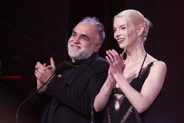 Karim Aïnouz and Anya Taylor Joy are seen on stage during the Closing Ceremony the Closing Ceremony during the 22nd Marrakech International Film Festival Marrakech, Morocco 06 12 2025 451320 2025 12 06 MARRAKECH Morocco  Copyright: xRomualdxMeigneuxx xStarfacex STAR_451320_071