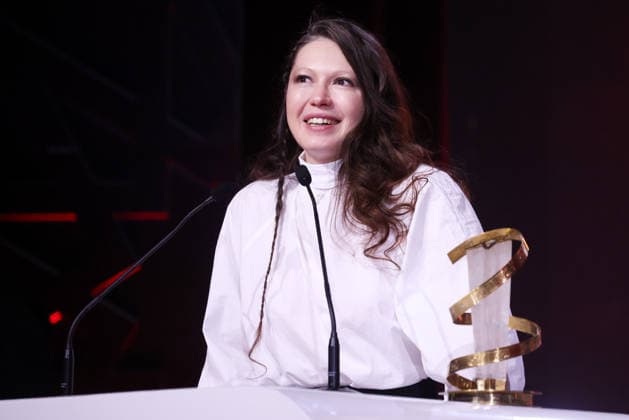 Vladlena Sandu poses on stage after receiving the Jury Prize Award for the film Memory during the Closing Ceremony during the 22nd Marrakech International Film Festival Marrakech, Morocco 06 12 2025 451320 2025 12 06 MARRAKECH Morocco  Copyright: xRomualdxMeigneuxx xStarfacex STAR_451320_094