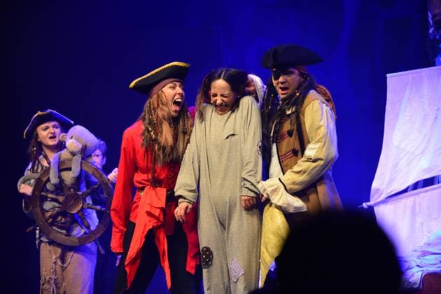 Anouk, premiere, GOP, theater, Essen, childrens musical, authors, Hendrikje Balsmeyer, Peter Maffay, actors, Anouk Leonie Ocker, grandmother and Affi Barbara Köhler, mother Alina Hill, father Mathias Meffert, Yaris Vincent Heinen, grandfather Sebastian Ciminski Knille and Ambrogio Vinella respectively Copyright: xHWxRIECKx