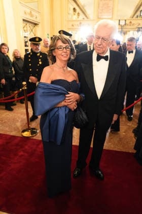 Milan, La Scala Premiere 2025, Guests in the Foyer. Pictured: Mario Monti, Elsa Antonioli  Copyright: xDuilioxPiaggesix xipa-agency.netx xDuilioxPiaggesix IPA_Agency_IPA68887004