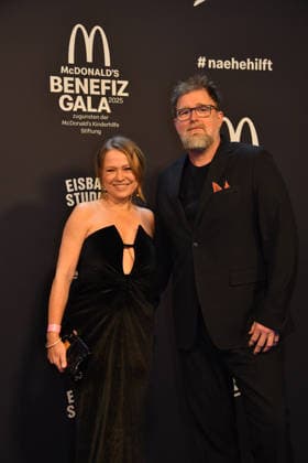 Nova Meierhenrich and Brian Bojsen McDonalds Benefit Gala McDonalds Childrens Aid Foundation Eisbach Studios Munich 06 December 2025