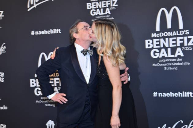Wigald Boning with wife Teresa McDonalds Benefit Gala McDonalds Childrens Aid Foundation Eisbach Studios Munich 06 December 2025