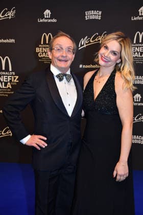 Wigald Boning with wife Teresa McDonalds Benefit Gala McDonalds Childrens Aid Foundation Eisbach Studios Munich 06 December 2025