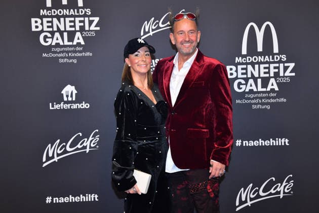 Tom Lehel with wife Dany McDonalds Benefit Gala McDonalds Childrens Aid Foundation Eisbach Studios Munich 06 December 2025
