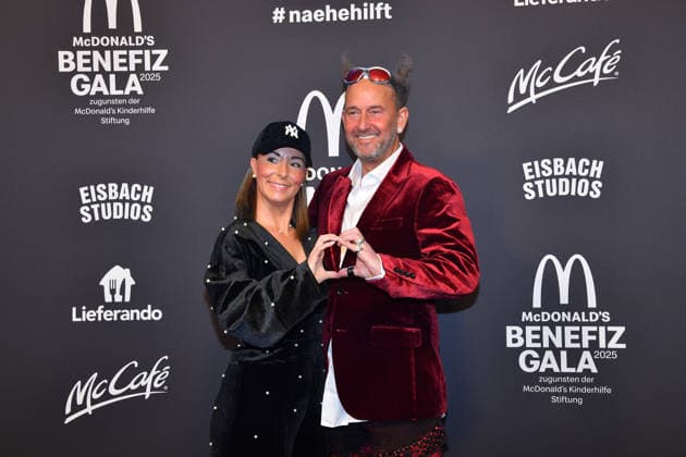 Tom Lehel with wife Dany McDonalds Benefit Gala McDonalds Childrens Aid Foundation Eisbach Studios Munich 06 December 2025