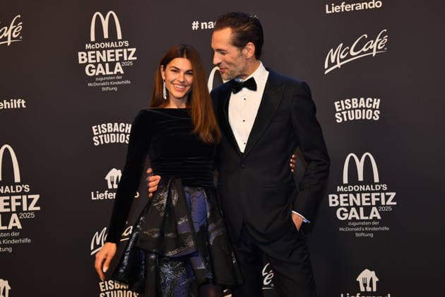 Alexander Mazza with wife Viola McDonalds Benefit Gala McDonalds Childrens Aid Foundation Eisbach Studios Munich 06 December 2025