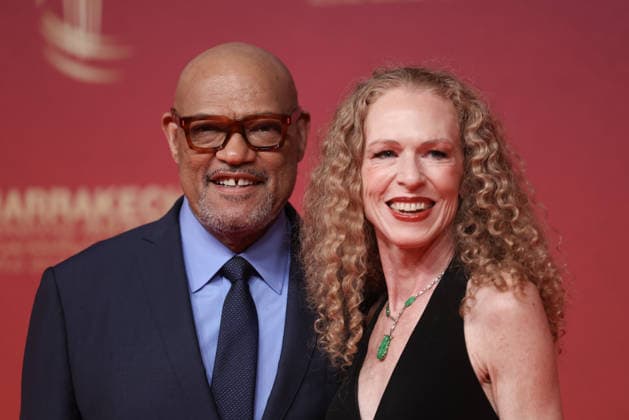 Laurence Fishburne and Bronwyn Dannenfelser attend the red carpet during day seven of the 22nd Marrakech International Film Festival Marrakech, Morocco 04 12 2025 451263 2025 12 04 MARRAKECH Morocco  Copyright: xRomualdxMeigneuxx xStarfacex STAR_451263_018