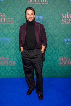 ABBberlin Kostja Ullmann actor on the blue carpet at the cinema premiere of the Amazon prime series of MISS SOPHIE SAME PROCEDURE AS EVERY YEAR at Claerchens Ballhaus on 08 12 2025 Berlin Berlin Germany