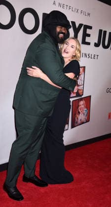 Netflix s Goodbye June NY l screening at the Whitby Hotel on December 8, 2025 in New York city. Gregory Porter and Kate Winslet at Netflix s Goodbye June NY screening at the Whitby Hotel on December 8, 2025 in New York city., Credit:Darla Khazei Avalon  Copyright: xDarlaxKhazeix xAvalonx 1057840081