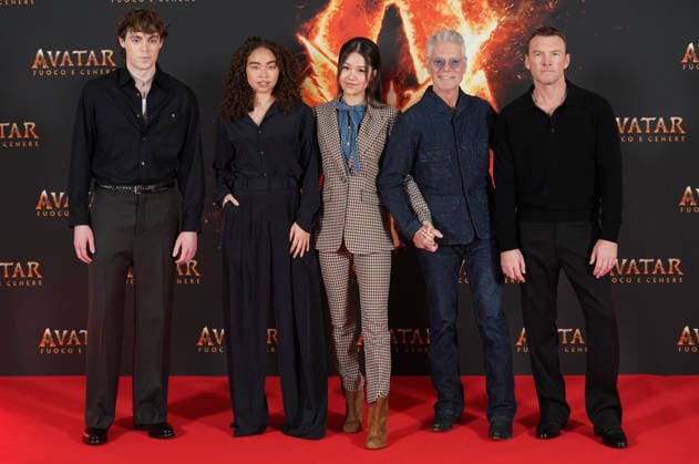 Press conference of the movie -Avatar: Fire and Ash- Principe di Savoia Hotel - Milan, Italy Jack Champion;Bailey Blass;Trinity Jo-Li Bliss;Stephen Lang;Sam Worthington Press conference of the movie -Avatar: Fire and Ash- Principe di Savoia Hotel - Milan, Italy 9th December 2025  Copyright: xMARCOxERBAx