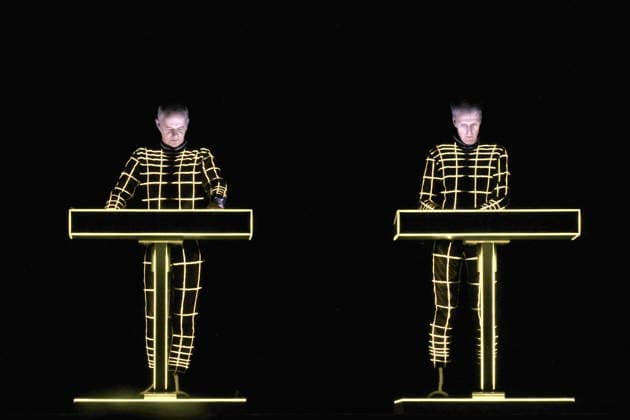 Kraftwerk, in concert live at the Uber Eats Music Hall, Berlin, with Ralf Hütter, Henning Schmitz, Falk Grieffenhagen, Georg Bongartz, Berlin