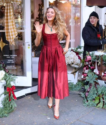 Blake Lively at Stone Clover Lane Store in New York Actress Blake Lively is celebrating her haircare brand s collab Blake Brown Beauty with Stone Clover Lane at their store on Bleecker Street in The West Village, New York on December 9, 2025. Photo by Charles Guerin ABACAPRESS.COM New York NY  Copyright: xGuerinxCharles ABACAx