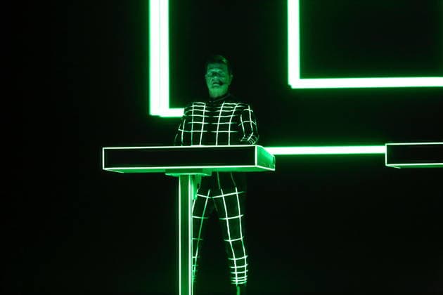 Ralf Hütter from the band Kraftwerk at a concert in the Uber Eats Music Hall in Berlin, December 9, 2025 Kraftwerk concert Berlin
