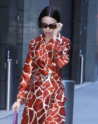 December 10, 2025 Lily Collins on Good Morning America to talk about new season of Emily in Paris in New York. December 10, 2025 Copyright: xRWx xMediaPunchx
