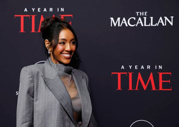 Tayshia Adams arrives on the red carpet when TIME Celebrates A Year In TIME at Current at Chelsea Piers on Wednesday, December 10, 2025 in New York City.  NYP20251210119 JohnxAngelillo