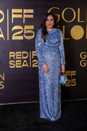 Golden Globes Gala at Red Sea Film Festival - Jeddah Jomana Al Rashid attends the Golden Globes Gala Dinner, as part of the 5th edition of the Red Sea Film Festival in Jeddah, Saudi Arabia, on December 10, 2025. Photo by Balkis Press ABACAPRESS.COM Jeddah Saudi Arabia  Copyright: xBalkisxPress ABACAx