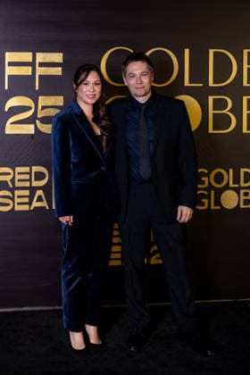 Golden Globes Gala at Red Sea Film Festival - Jeddah Sean Baker and wife Samantha Quan attend the Golden Globes Gala Dinner, as part of the 5th edition of the Red Sea Film Festival in Jeddah, Saudi Arabia, on December 10, 2025. Photo by Balkis Press ABACAPRESS.COM Jeddah Saudi Arabia  Copyright: xBalkisxPress ABACAx