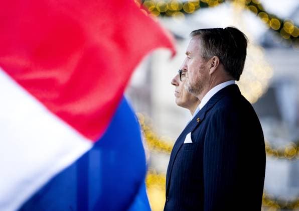 AMSTERDAM King Willem-Alexander and Queen Maxima welcome Finnish President Alexander Stubb and his wife Suzanne Innes-Stubb to Dam Square on the first day of a two-day state visit to the Netherlands. ANP KOEN VAN WEEL netherlands out - belgium out  Copyright: xx x544567432x originalFilename: 544567432.jpg