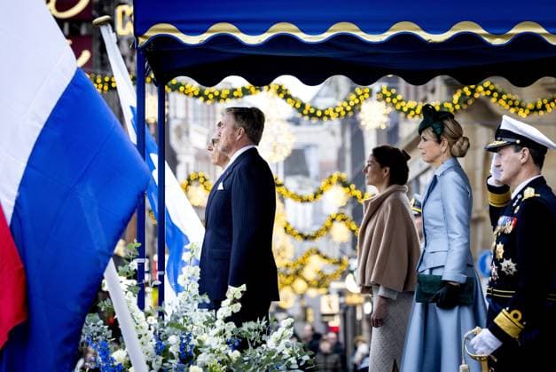 AMSTERDAM King Willem-Alexander and Queen Maxima welcome Finnish President Alexander Stubb and his wife Suzanne Innes-Stubb to Dam Square on the first day of a two-day state visit to the Netherlands. ANP KOEN VAN WEEL netherlands out - belgium out  Copyright: xx x544568137x originalFilename: 544568137.jpg