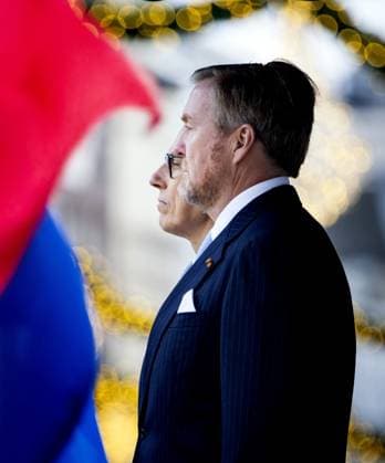 AMSTERDAM King Willem-Alexander and Queen Maxima welcome Finnish President Alexander Stubb and his wife Suzanne Innes-Stubb to Dam Square on the first day of a two-day state visit to the Netherlands. ANP KOEN VAN WEEL netherlands out - belgium out  Copyright: xx x544568144x originalFilename: 544568144.jpg