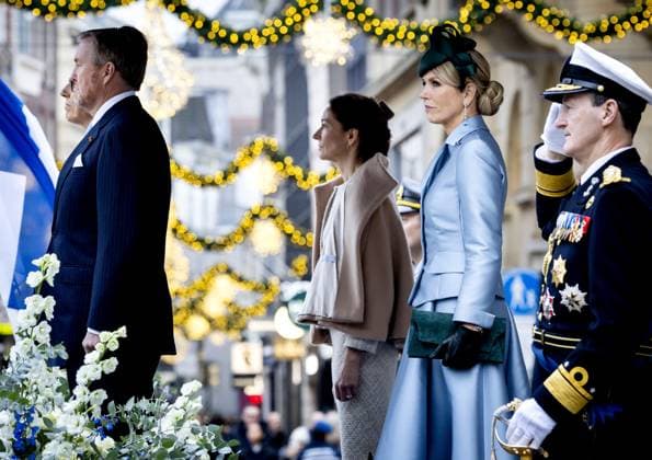 AMSTERDAM King Willem-Alexander and Queen Maxima welcome Finnish President Alexander Stubb and his wife Suzanne Innes-Stubb to Dam Square on the first day of a two-day state visit to the Netherlands. ANP KOEN VAN WEEL netherlands out - belgium out  Copyright: xx x544570319x originalFilename: 544570319.jpg