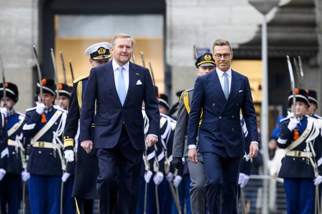 Amsterdam, The Netherlands, 2025-12-11 06:31:30 AMSTERDAM, 11-12-2025, Dam Square. State visit of the President of Finland, Alexander Stubb, to the Netherlands. He is accompanied by his wife, Suzanne Innes-Stubb. King Willem-Alexander and Queen Maxima officially welcome the Finnish President and Mrs. Innes-Stubb on Dam Square in Amsterdam. PHOTO: NLBeeld Patrick van Emst Credit: NL Beeld Patrick van Emst  Copyright: xx x