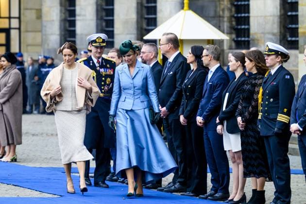 Amsterdam, The Netherlands, 2025-12-11 06:26:55 AMSTERDAM, 11-12-2025, Dam Square. State visit of the President of Finland, Alexander Stubb, to the Netherlands. He is accompanied by his wife, Suzanne Innes-Stubb. King Willem-Alexander and Queen Maxima officially welcome the Finnish President and Mrs. Innes-Stubb on Dam Square in Amsterdam. PHOTO: NLBeeld Patrick van Emst Credit: NL Beeld Patrick van Emst  Copyright: xx x