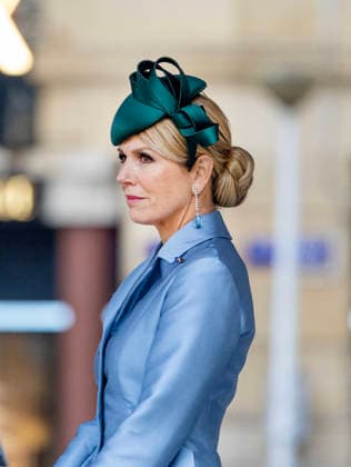 11-12-2025 Amsterdam Queen Maxima with the Finnish President Alexander Stubb and Suzanne Innes-Stubb during the welcome ceremony at the Dam square on the 1st day of the 2 day statevisit to the Netherlands. Â  Copyright: xPPEx