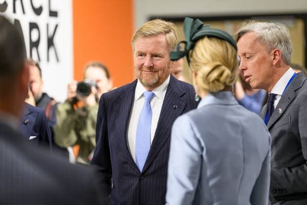 Amsterdam, The Netherlands, 2025-12-11 11:15:03 AMSTERDAM, 11-12-2025, Marineterrein State visit of the President of Finland, Alexander Stubb, to the Netherlands. He is accompanied by his wife, Suzanne Innes-Stubb. At the Marineterrein (MEA), the Royal Couple, the Finnish President, and Mrs. Innes-Stubb will visit the Amsterdam Drone Lab, where they will learn about the use of drones for various civilian purposes, with relevance to the energy and defense sectors. Students and instructors will discuss topics including Defensity College. PHOTO: NLBeeld Patrick van Emst Credit: NL Beeld Patrick van Emst  Copyright: xx x