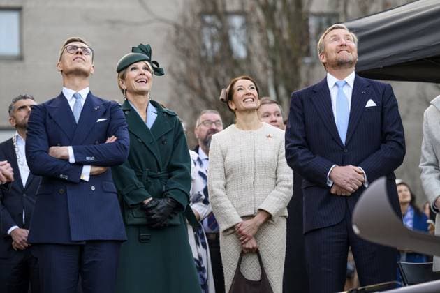 Amsterdam, The Netherlands, 2025-12-11 11:20:52 AMSTERDAM, 11-12-2025, Marineterrein State visit of the President of Finland, Alexander Stubb, to the Netherlands. He is accompanied by his wife, Suzanne Innes-Stubb. At the Marineterrein (MEA), the Royal Couple, the Finnish President, and Mrs. Innes-Stubb will visit the Amsterdam Drone Lab, where they will learn about the use of drones for various civilian purposes, with relevance to the energy and defense sectors. Students and instructors will discuss topics including Defensity College. PHOTO: NLBeeld Patrick van Emst Credit: NL Beeld Patrick van Emst  Copyright: xx x