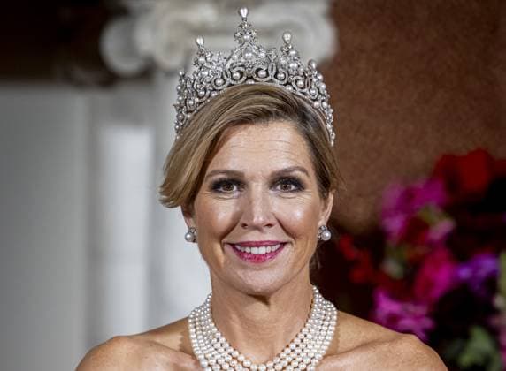 AMSTERDAM King Willem-Alexander, Queen Maxima, and Princess Amalia received President Alexander Stubb and his wife Suzanne Innes-Stubb at the Royal Palace Amsterdam for a state banquet. ANP Hollandse Hoogte Robin utrecht fotografie netherlands out - belgium out  Copyright: xx x544601741x originalFilename: 544601741.jpg