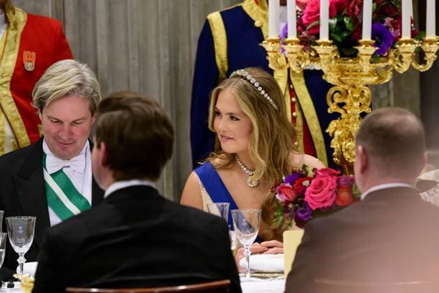 Amsterdam, The Netherlands, 2025-12-11 20:28:09 AMSTERDAM, 11-12-2025, Royal Palace Amsterdam. State visit of the President of Finland, Alexander Stubb, to the Netherlands. He is accompanied by his wife, Suzanne Innes-Stubb. The Royal Couple is hosting a state banquet at the Royal Palace Amsterdam. King Willem-Alexander and the President of Finland will deliver speeches. Princess Amalia will also be present. PHOTO: NLBeeld POOL Mischa Schoemaker Credit: NL Beeld Patrick van Emst  Copyright: xx x