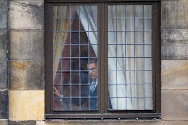 State visit of Finland to the Netherlands, Amsterdam, The Netherlands - 11 Dec 2025 President Alexander Stubb at the Welcome Ceremony on Dam Square in Amsterdam during the state visit of Finland to the Netherlands. Amsterdam The Netherlands  Copyright: xMischaxSchoemakerx