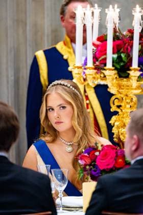 State visit of Finland to the Netherlands, Amsterdam, The Netherlands - 11 Dec 2025 Princess Amalia during the state banquet at the Royal Palace in Amsterdam during the state visit of Finland to the Netherlands. Amsterdam The Netherlands  Copyright: xMischaxSchoemakerx