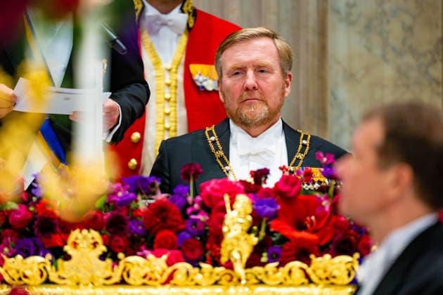 State visit of Finland to the Netherlands, Amsterdam, The Netherlands - 11 Dec 2025 King Willem-Alexander, Queen Maxima, President Alexander Stubb, Suzanne Innes-Stubb during the state banquet at the Royal Palace in Amsterdam during the state visit of Finland to the Netherlands. Amsterdam The Netherlands  Copyright: xMischaxSchoemakerx