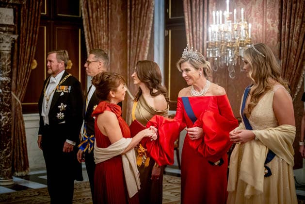 State visit of Finland to the Netherlands, Amsterdam, The Netherlands - 11 Dec 2025 Princess Amalia, King Willem-Alexander, Queen Maxima, President Alexander Stubb, Suzanne Innes-Stubb during the state banquet at the Royal Palace in Amsterdam during the state visit of Finland to the Netherlands. Amsterdam The Netherlands  Copyright: xDPPA POOLx