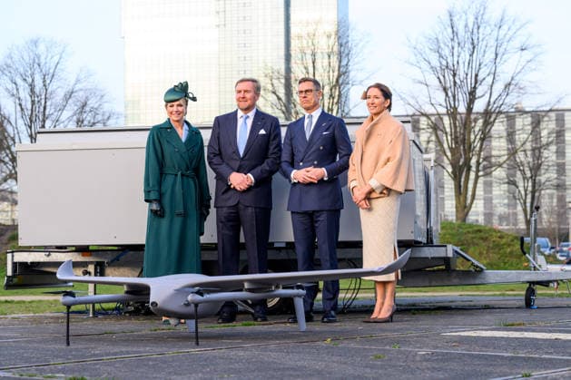 State visit of Finland to the Netherlands, Amsterdam, The Netherlands - 11 Dec 2025 King Willem-Alexander, Queen Maxima, President Alexander Stubb, Suzanne Innes-Stubb during a visit to Amsterdam Drone Lab at Marineterrein in Amsterdam during the state visit of Finland to the Netherlands. Amsterdam The Netherlands  Copyright: xDPPA ANx